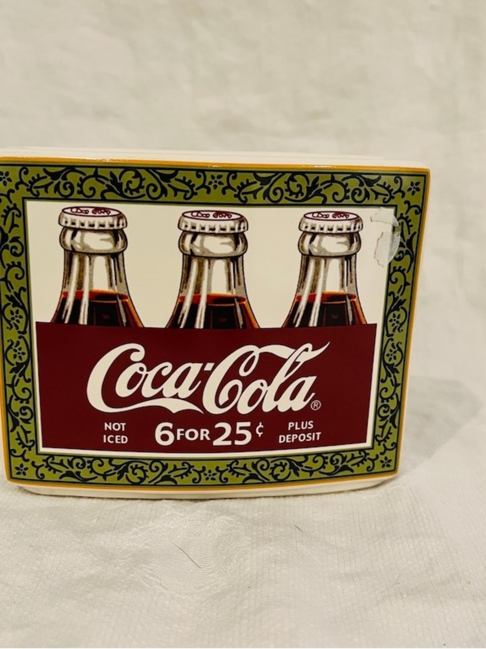 Coca-Cola Retro Six-Pack Graphic Sign in Red and Olive Green